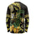 Yellow New Zealand Kowhai And Piwakawaka Long Sleeve Shirt Maori Ngaru Paua Shell