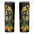 Yellow New Zealand Kowhai And Piwakawaka Skinny Tumbler Maori Ngaru Paua Shell