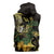 Yellow New Zealand Kowhai And Piwakawaka Sleeveless Hoodie Maori Ngaru Paua Shell - Polynesian Pride