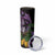 Purple New Zealand Kowhai And Piwakawaka Skinny Tumbler Maori Ngaru Paua Shell