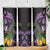 Purple New Zealand Kowhai And Piwakawaka Skinny Tumbler Maori Ngaru Paua Shell
