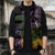 Purple New Zealand Kowhai And Piwakawaka Sleeveless Puffer Jacket Maori Ngaru Paua Shell - Polynesian Pride