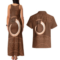 Vanuatu Indipendens Dei Couples Matching Tank Maxi Dress and Hawaiian Shirt Yumi 44th Sand Drawing Turtle Mix Lapita