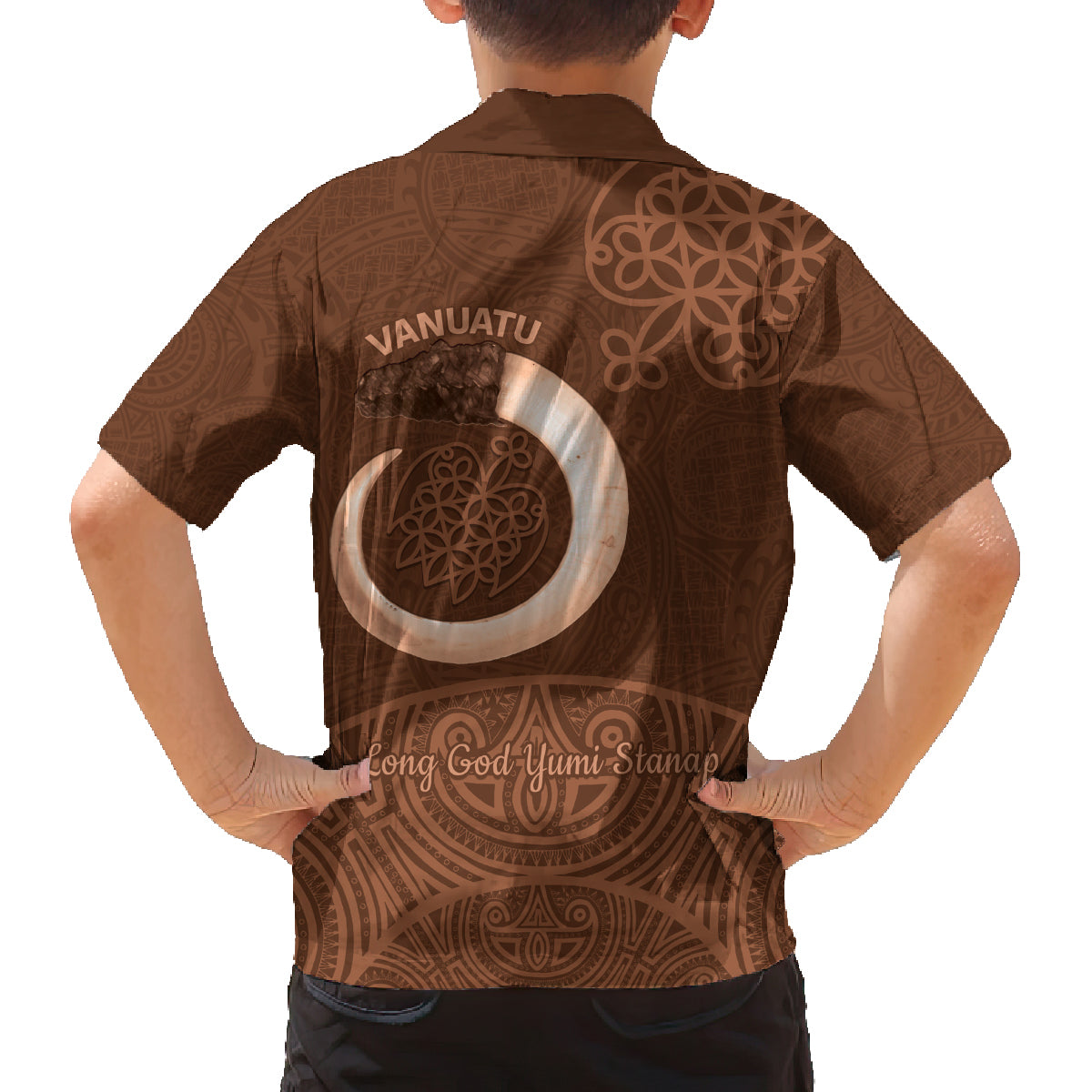 Vanuatu Indipendens Dei Family Matching Off The Shoulder Long Sleeve Dress and Hawaiian Shirt Yumi 44th Sand Drawing Turtle Mix Lapita
