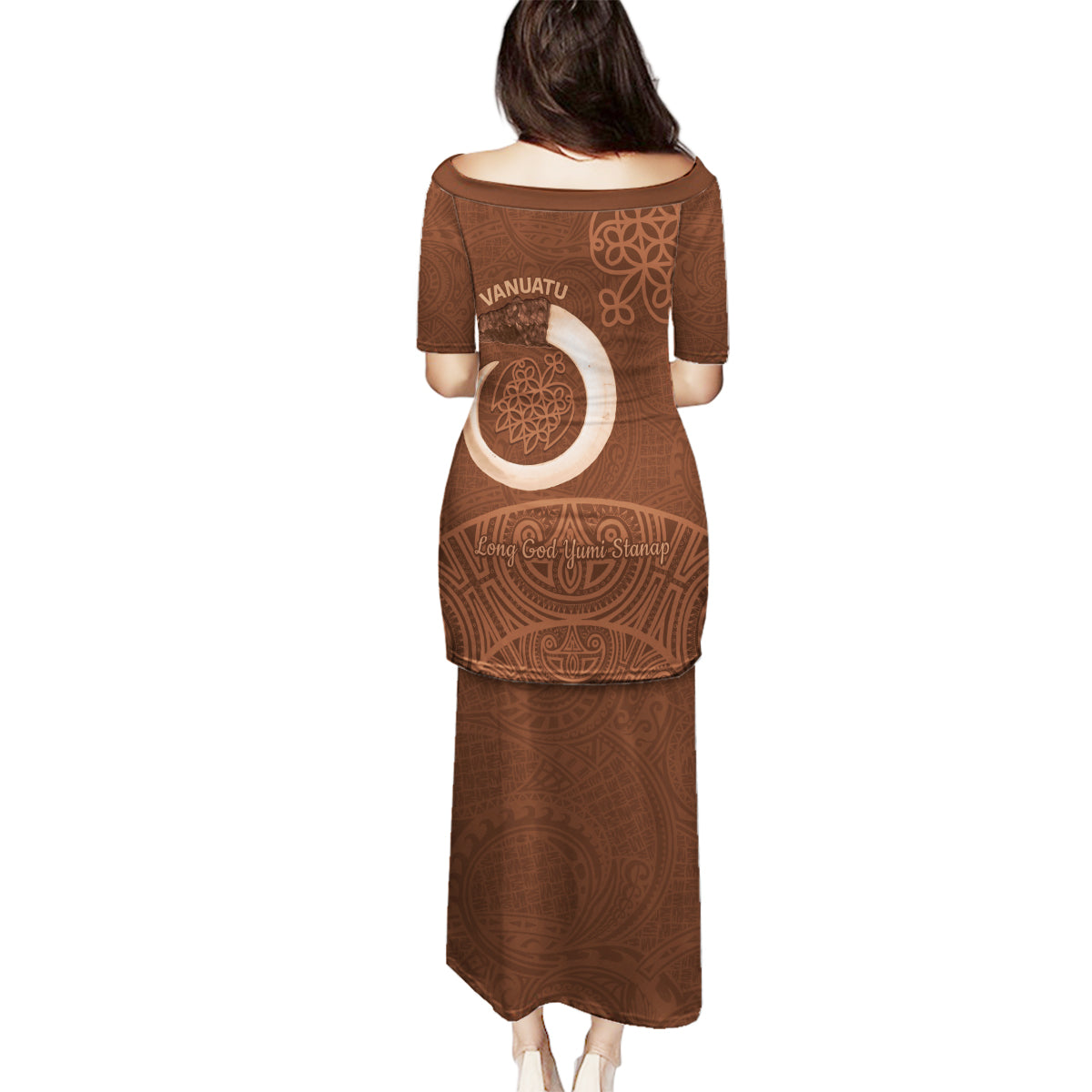 Vanuatu Indipendens Dei Family Matching Puletasi and Hawaiian Shirt Yumi 44th Sand Drawing Turtle Mix Lapita