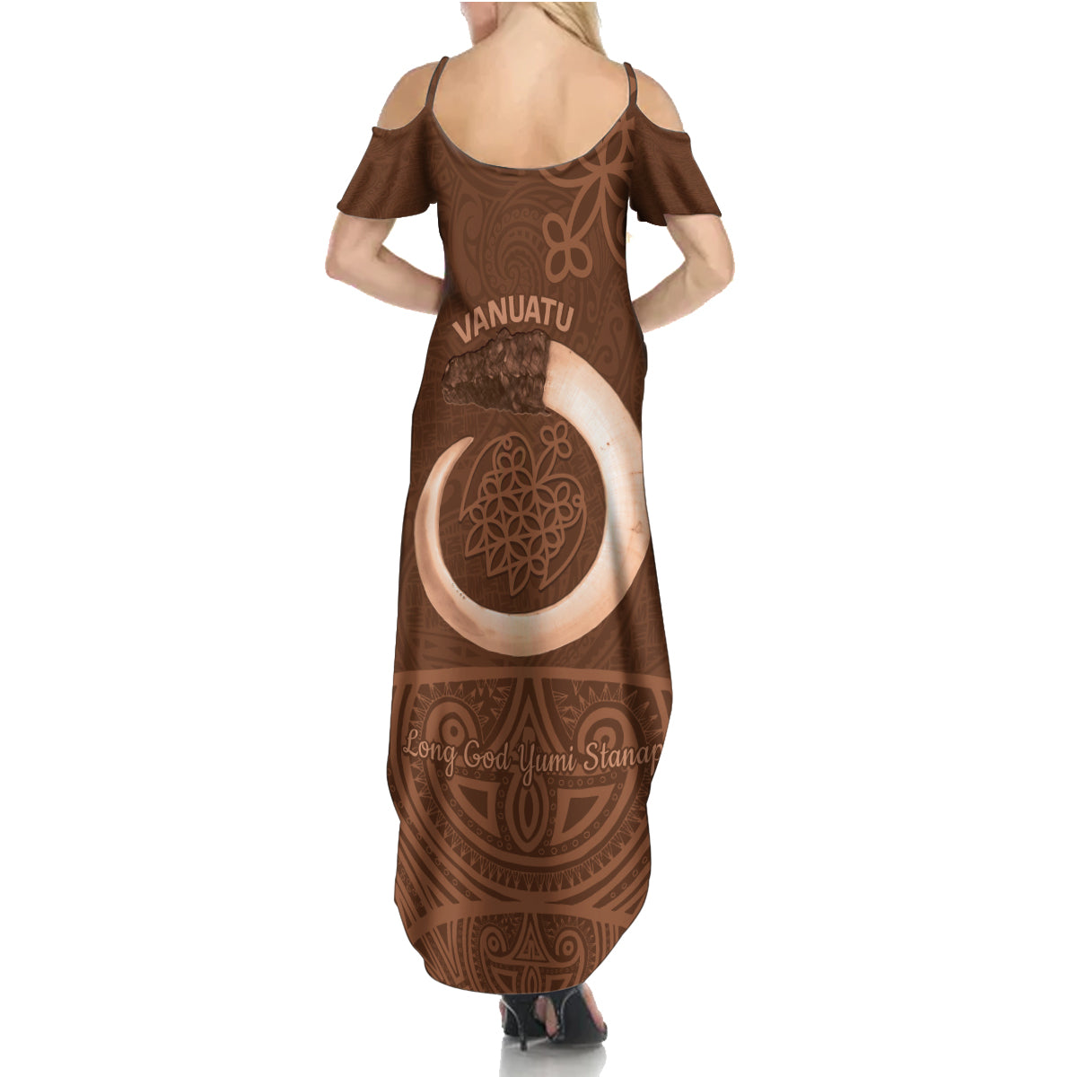 Vanuatu Indipendens Dei Family Matching Summer Maxi Dress and Hawaiian Shirt Yumi 44th Sand Drawing Turtle Mix Lapita