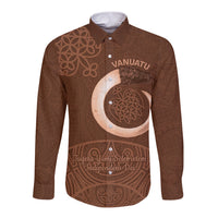 Vanuatu Indipendens Dei Long Sleeve Button Shirt Yumi 44th Sand Drawing Turtle Mix Lapita