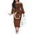Vanuatu Indipendens Dei Off The Shoulder Long Sleeve Dress Yumi 44th Sand Drawing Turtle Mix Lapita