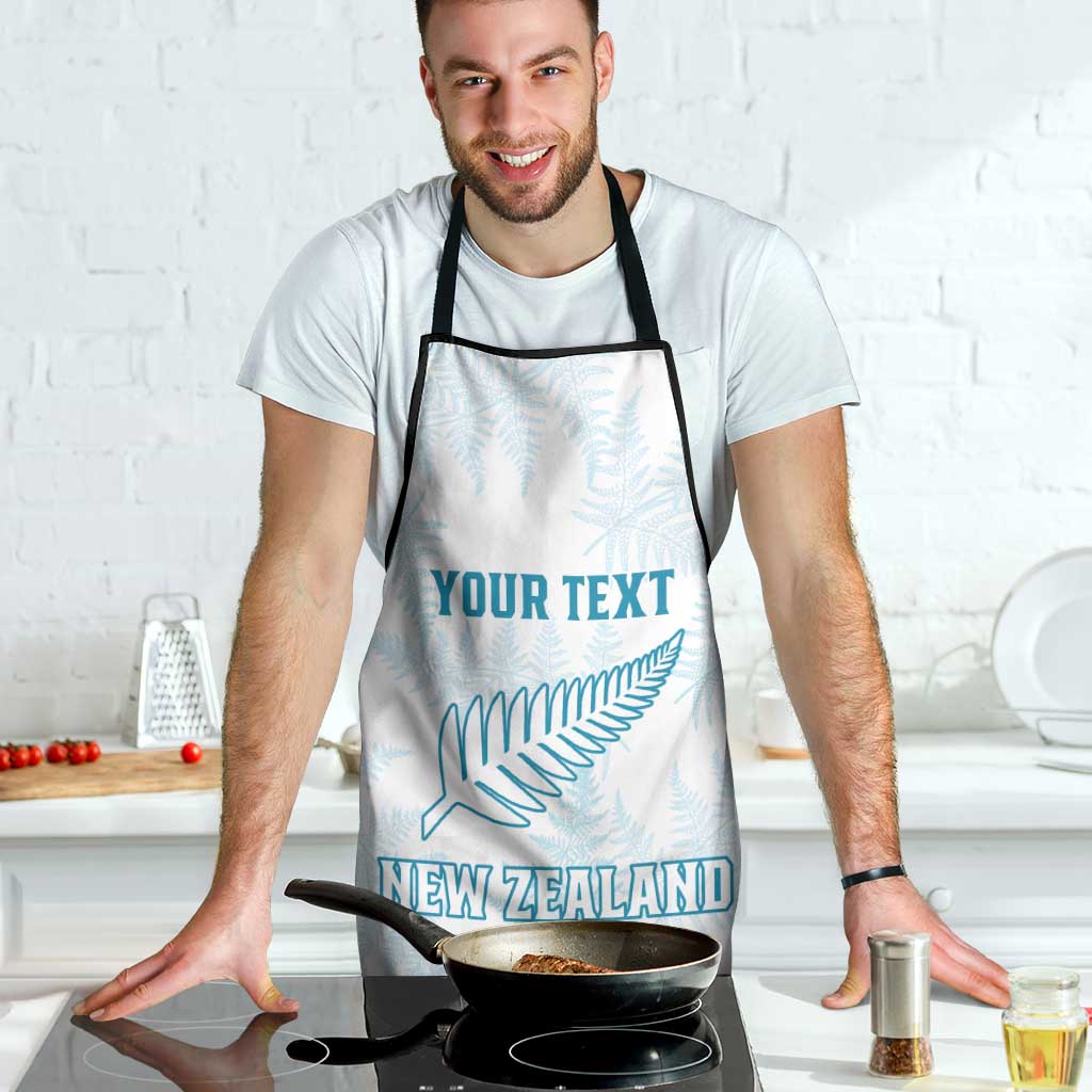 Custom New Zealand Silver Fern Football Apron Come On All White - Polynesian Pride
