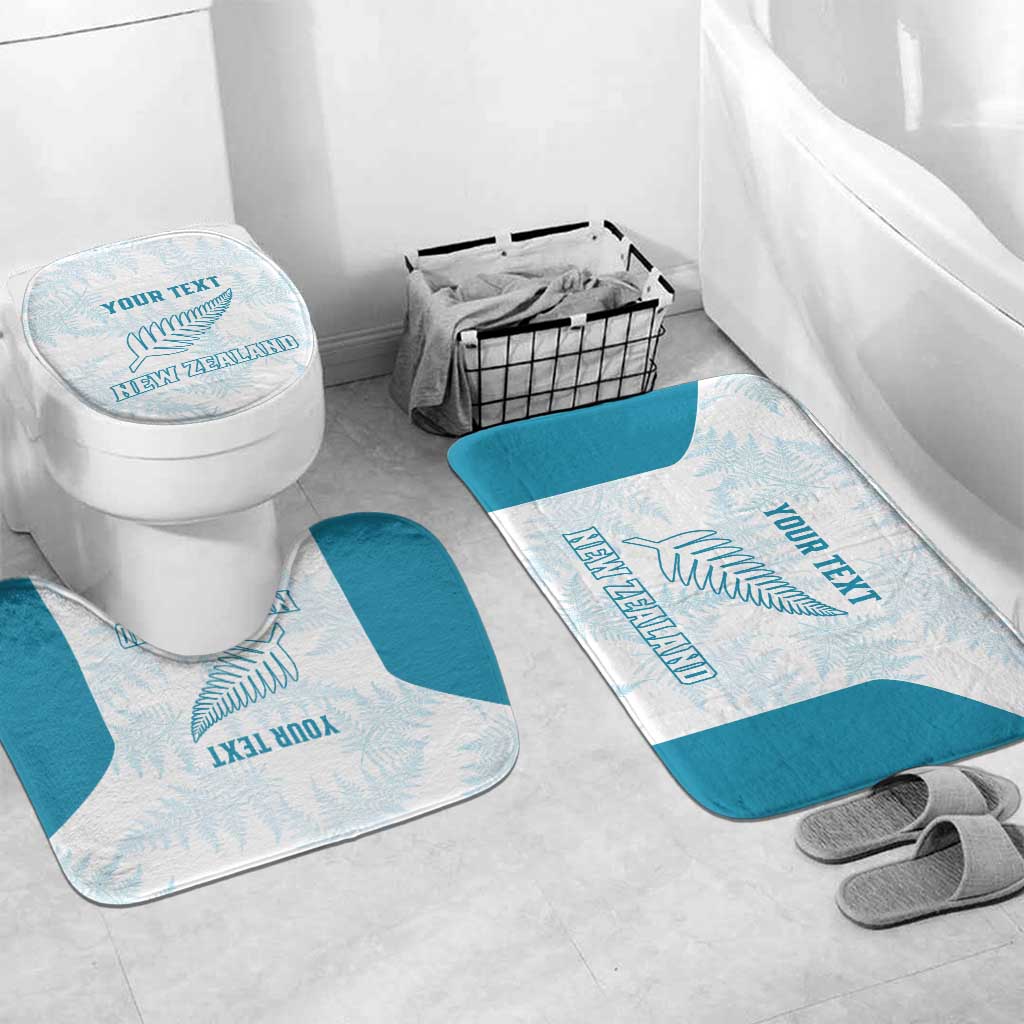 Custom New Zealand Silver Fern Football Bathroom Set Come On All White - Polynesian Pride