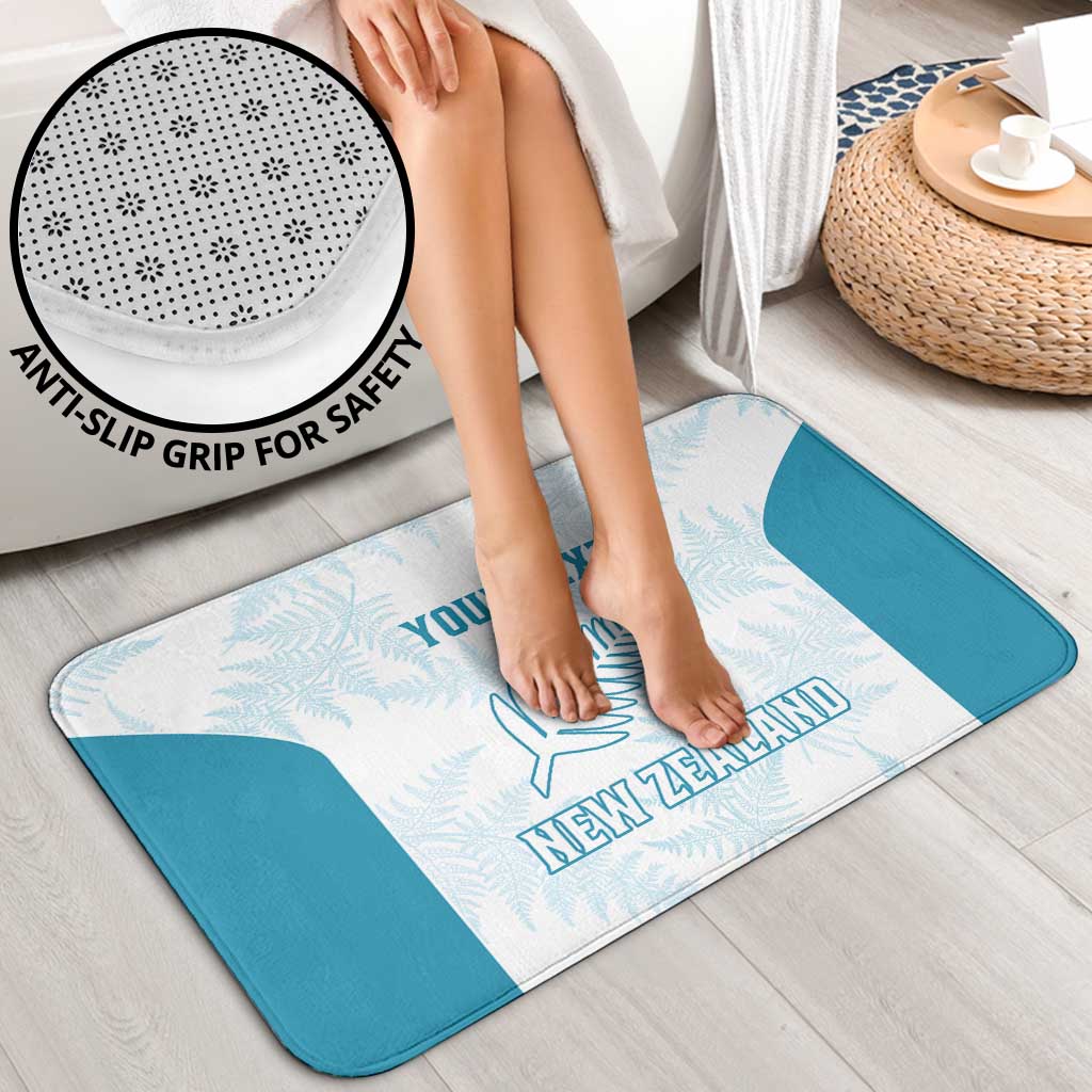 Custom New Zealand Silver Fern Football Bathroom Set Come On All White - Polynesian Pride