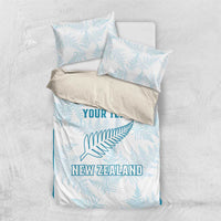 Custom New Zealand Silver Fern Football Bedding Set Come On All White