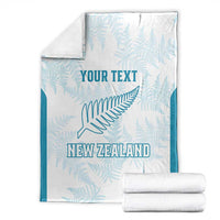 Custom New Zealand Silver Fern Football Blanket Come On All White LT14 - Polynesian Pride