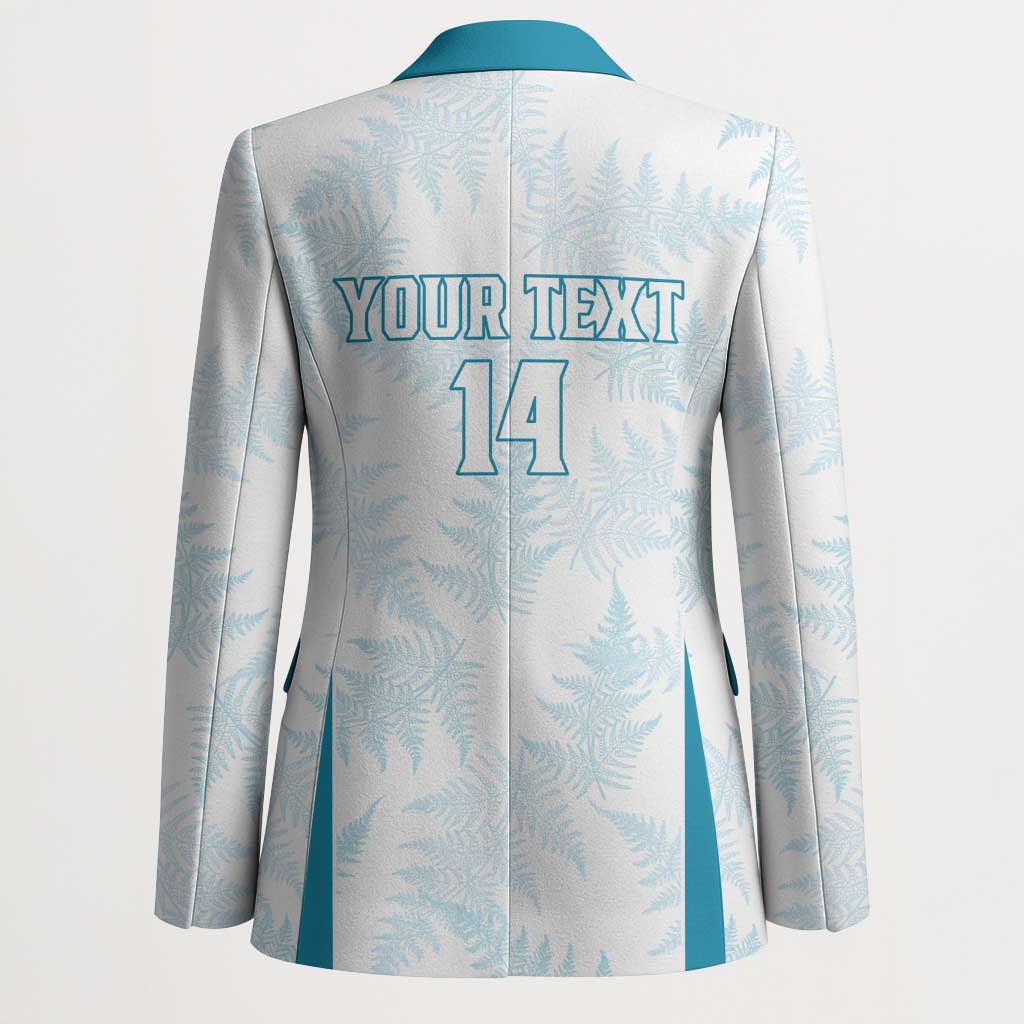 Custom New Zealand Silver Fern Football Blazer Come On All White - Polynesian Pride