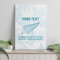 Custom New Zealand Silver Fern Football Canvas Wall Art Come On All White LT14 - Polynesian Pride