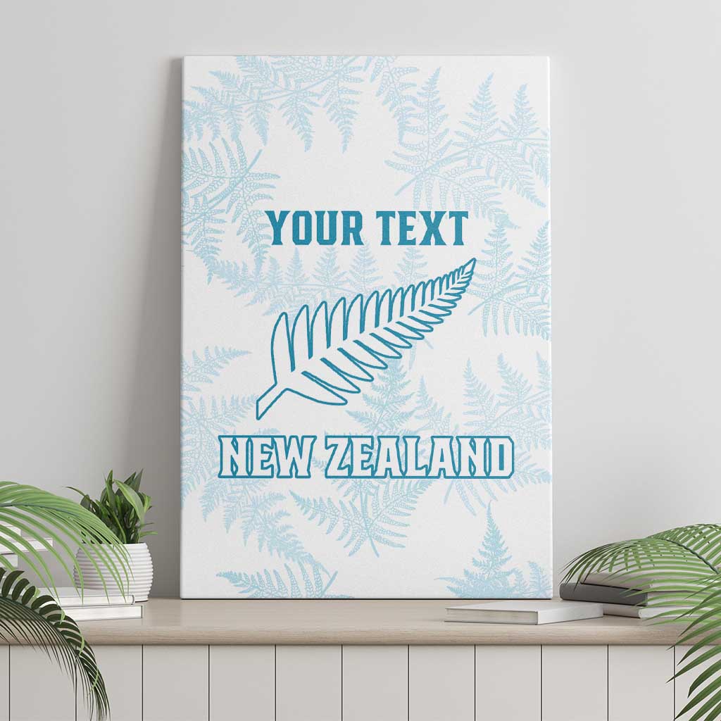 Custom New Zealand Silver Fern Football Canvas Wall Art Come On All White LT14 - Polynesian Pride