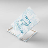 Custom New Zealand Silver Fern Football Canvas Wall Art Come On All White LT14 With Frame White - Polynesian Pride