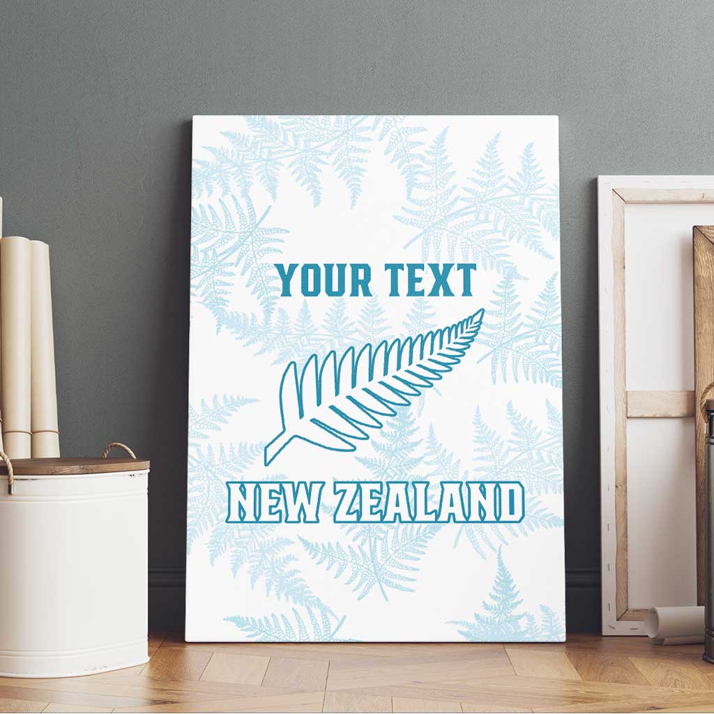 Custom New Zealand Silver Fern Football Canvas Wall Art Come On All White LT14 - Polynesian Pride