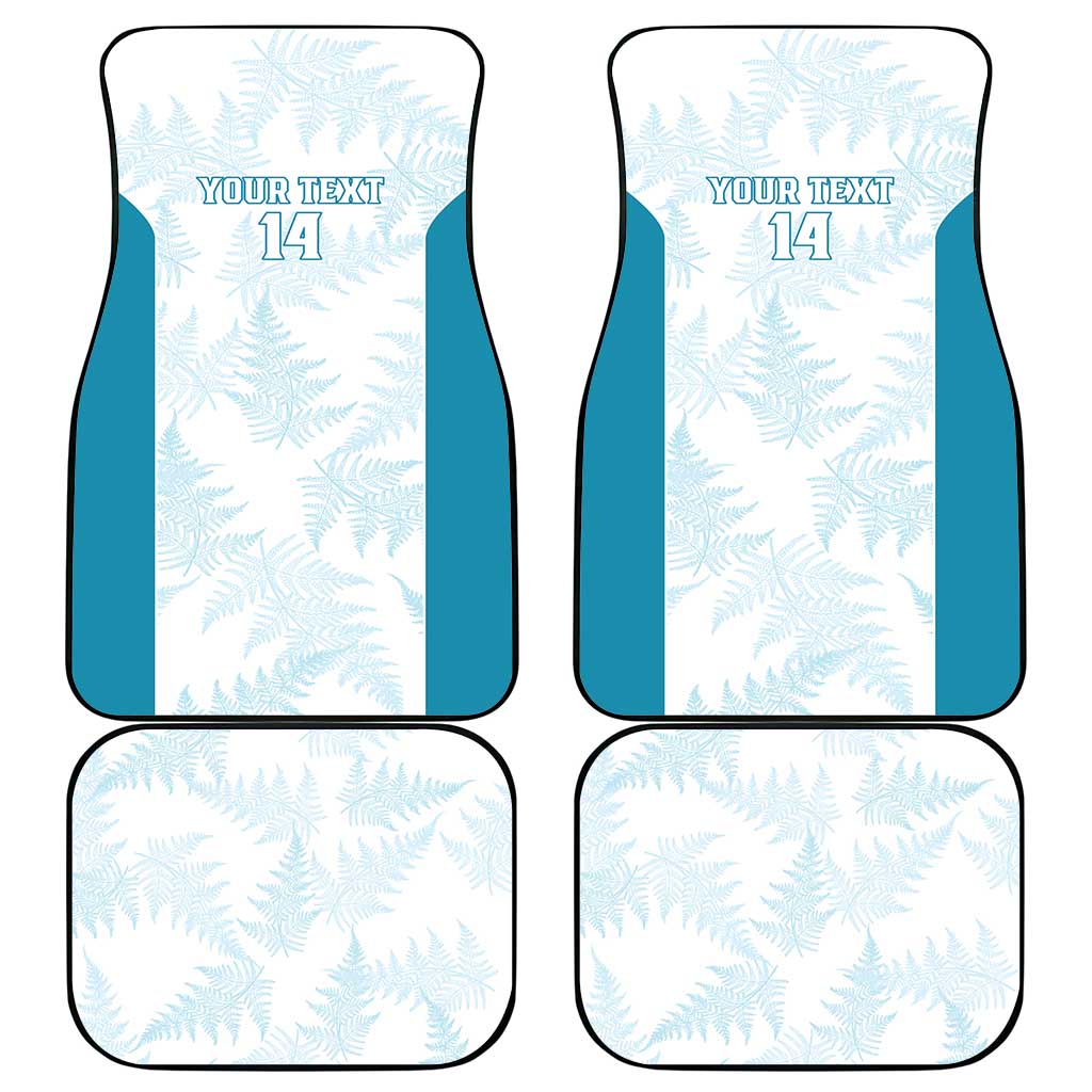 Custom New Zealand Silver Fern Football Car Mats Come On All White LT14 - Polynesian Pride
