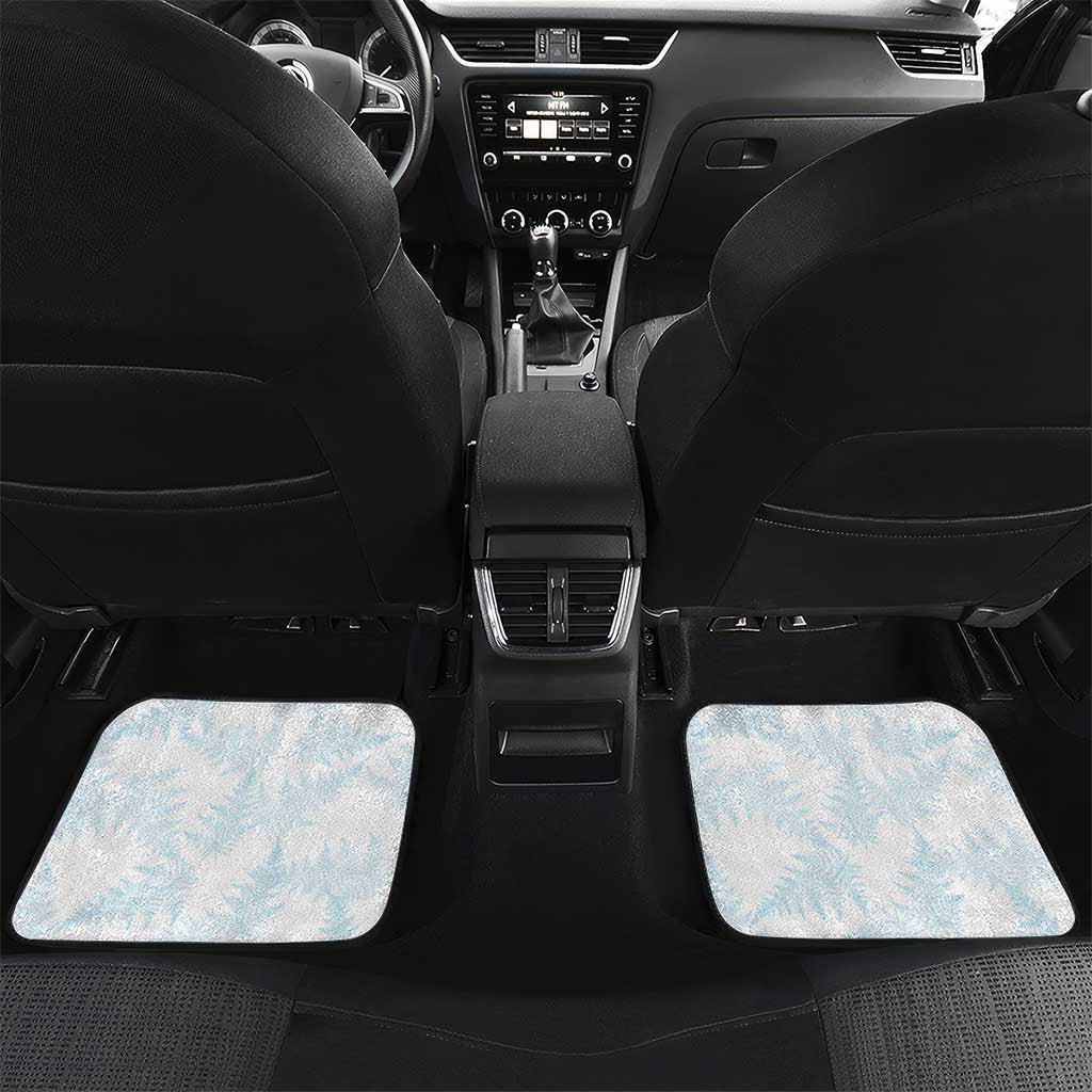 Custom New Zealand Silver Fern Football Car Mats Come On All White LT14 Set 2pcs - Back White - Polynesian Pride