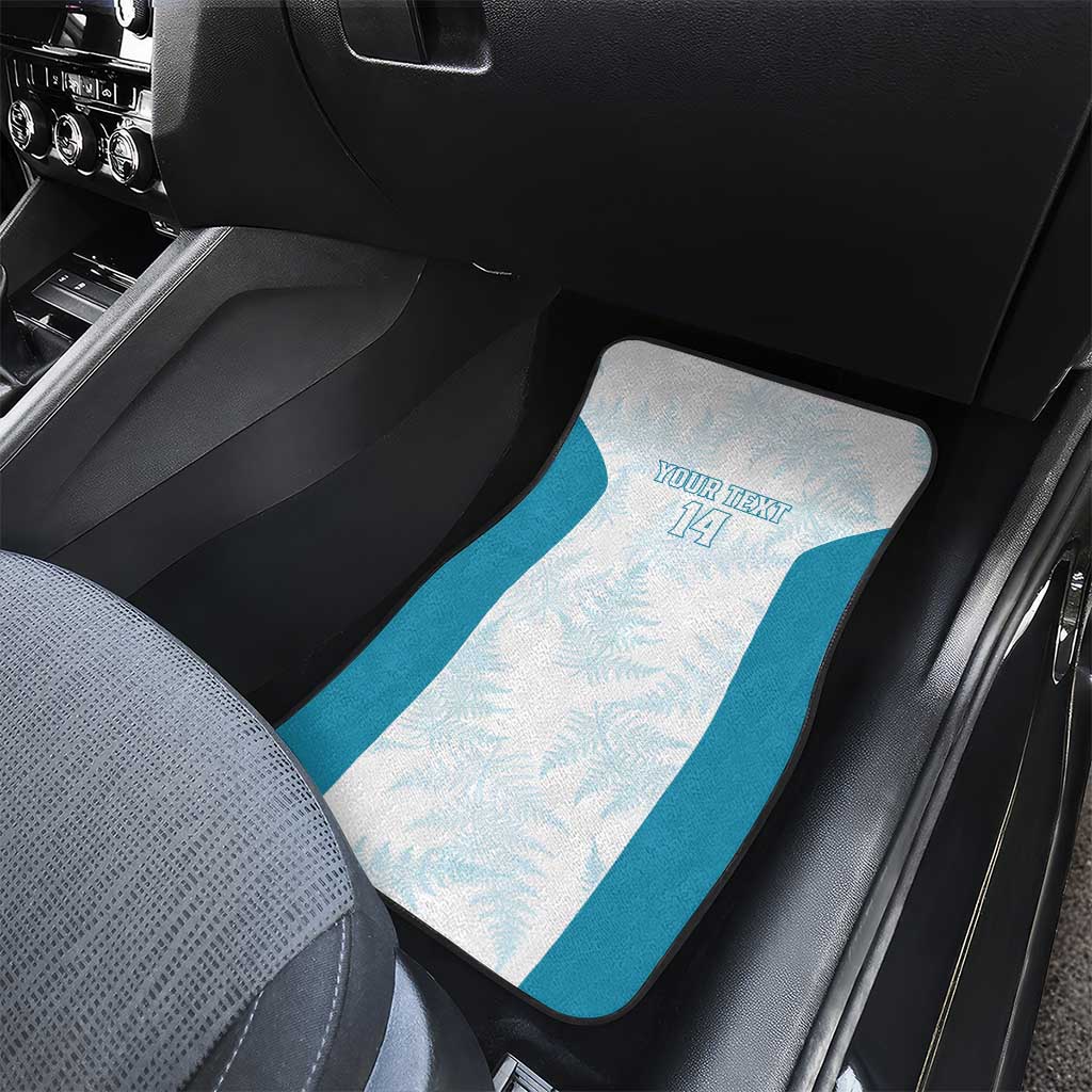 Custom New Zealand Silver Fern Football Car Mats Come On All White LT14 - Polynesian Pride
