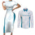 Custom New Zealand Silver Fern Football Couples Matching Short Sleeve Bodycon Dress and Long Sleeve Button Shirt Come On All White