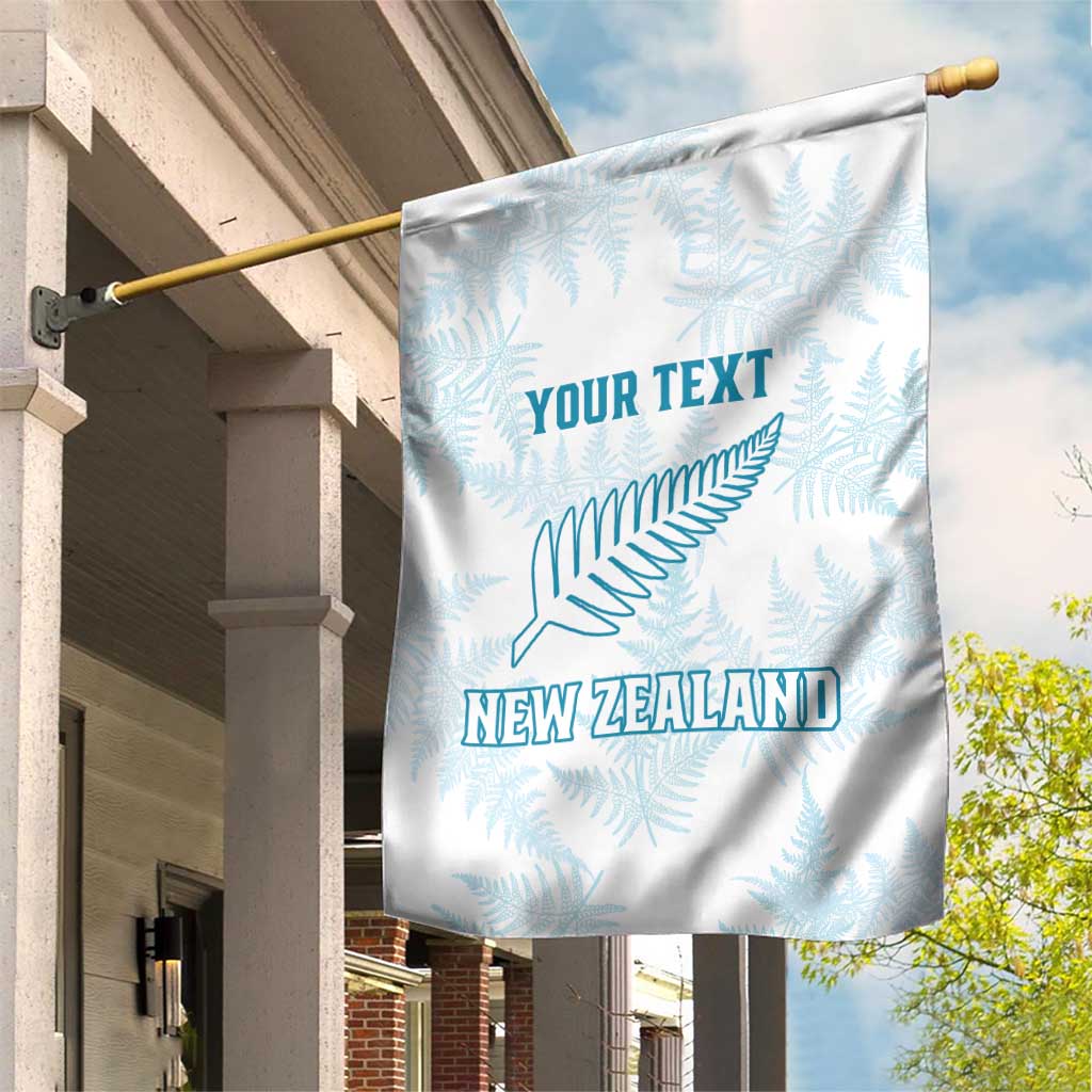 Custom New Zealand Silver Fern Football Garden Flag Come On All White