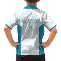 Custom New Zealand Silver Fern Football Kid Hawaiian Shirt Come On All White