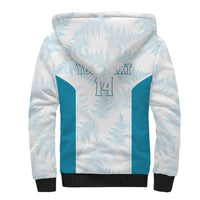 Custom New Zealand Silver Fern Football Sherpa Hoodie Come On All White