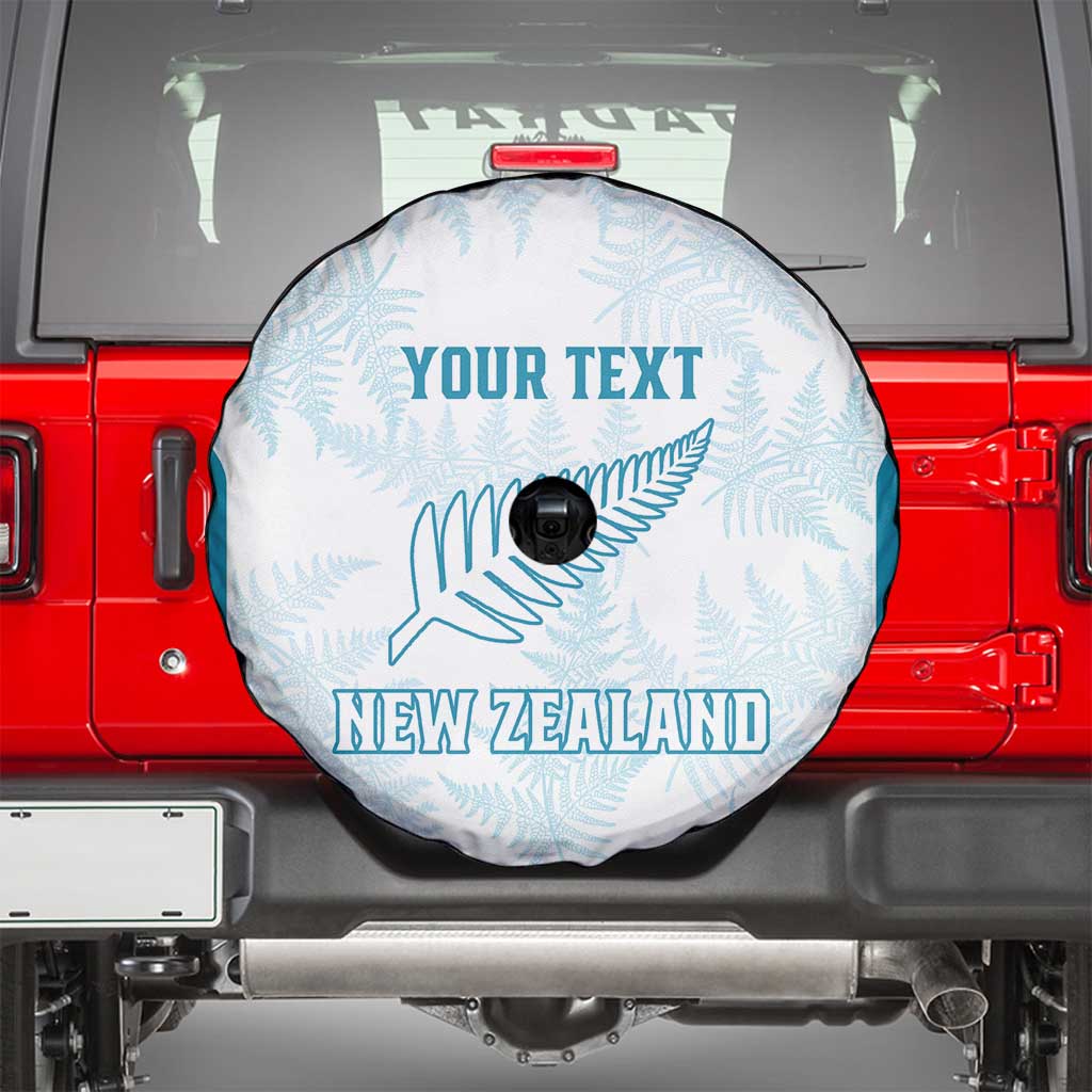 Custom New Zealand Silver Fern Football Spare Tire Cover Come On All White