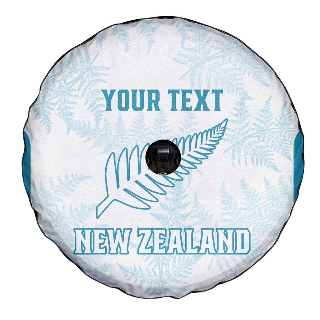 Custom New Zealand Silver Fern Football Spare Tire Cover Come On All White