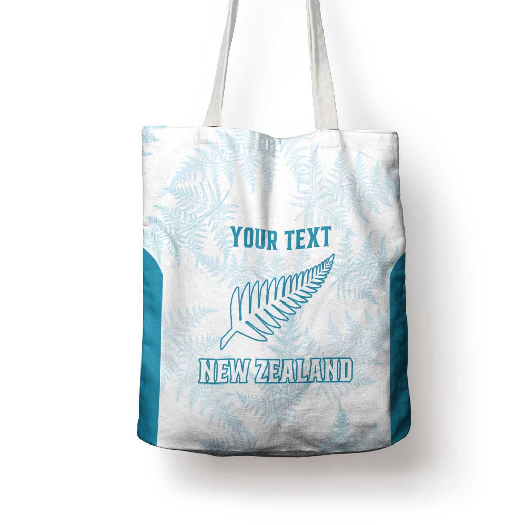 Custom New Zealand Silver Fern Football Tote Bag Come On All White - Polynesian Pride