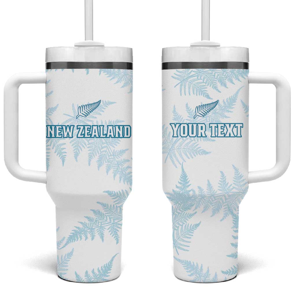 Custom New Zealand Silver Fern Football Tumbler With Handle Come On All White