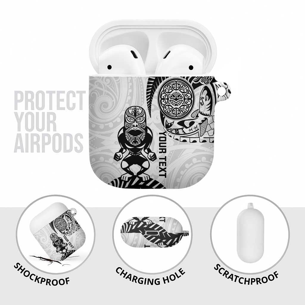 Custom Aotearoa Football AirPods Case NZ Maori Tiki Go Champions - Polynesian Pride