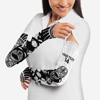 Custom Aotearoa Football Arm Sleeves NZ Maori Tiki Go Champions - Polynesian Pride