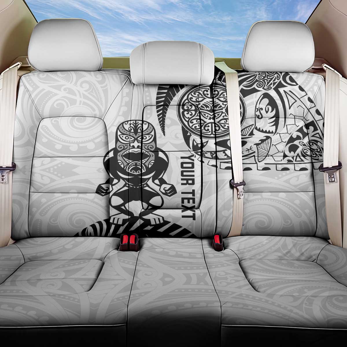 Custom Aotearoa Football Back Car Seat Cover NZ Maori Tiki Go Champions