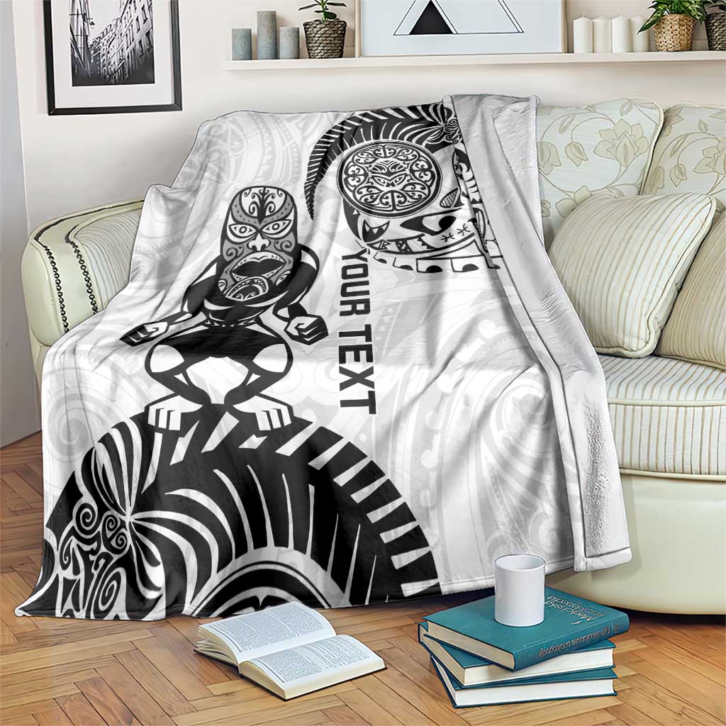Custom Aotearoa Football Blanket NZ Maori Tiki Go Champions