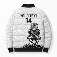 Custom Aotearoa Football Bomber Puffer Jacket NZ Maori Tiki Go Champions LT14 - Polynesian Pride