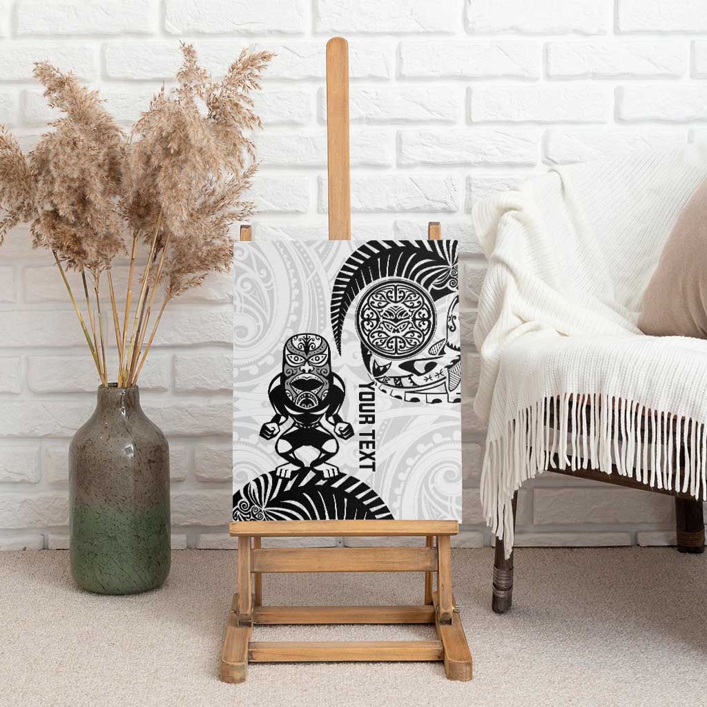 Custom Aotearoa Football Canvas Wall Art NZ Maori Tiki Go Champions LT14 - Polynesian Pride