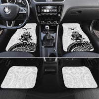 Custom Aotearoa Football Car Mats NZ Maori Tiki Go Champions LT14 Set 4pcs White - Polynesian Pride