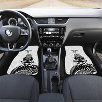 Custom Aotearoa Football Car Mats NZ Maori Tiki Go Champions LT14 Set 2pcs - Front White - Polynesian Pride