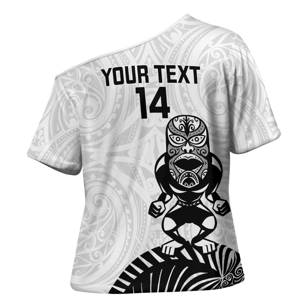 Custom Aotearoa Football Cross Shoulder Shirt NZ Maori Tiki Go Champions LT14 - Polynesian Pride