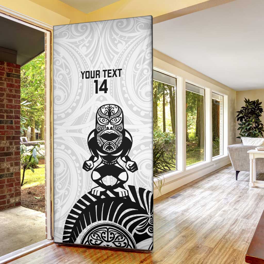 Custom Aotearoa Football Door Cover NZ Maori Tiki Go Champions - Polynesian Pride