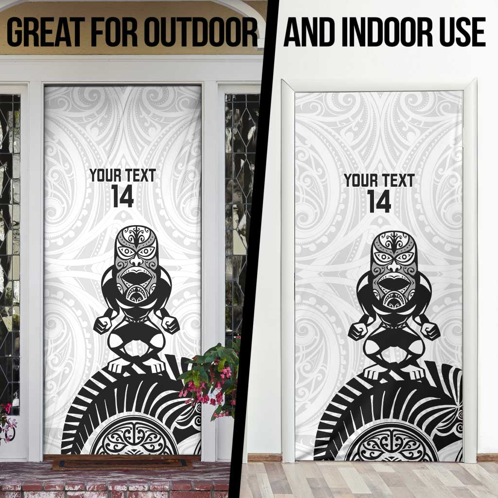 Custom Aotearoa Football Door Cover NZ Maori Tiki Go Champions - Polynesian Pride