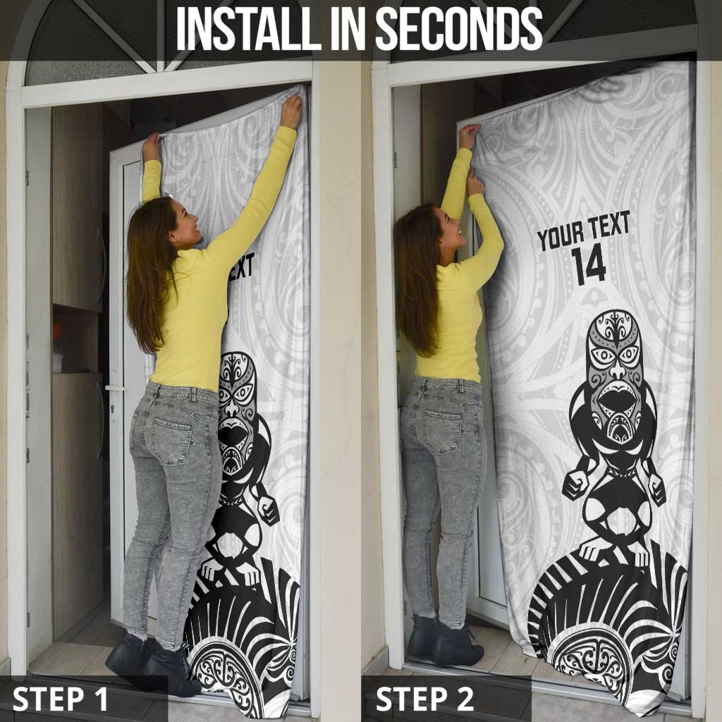 Custom Aotearoa Football Door Cover NZ Maori Tiki Go Champions - Polynesian Pride