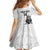 Custom Aotearoa Football Family Matching Off The Shoulder Long Sleeve Dress and Hawaiian Shirt NZ Maori Tiki Go Champions