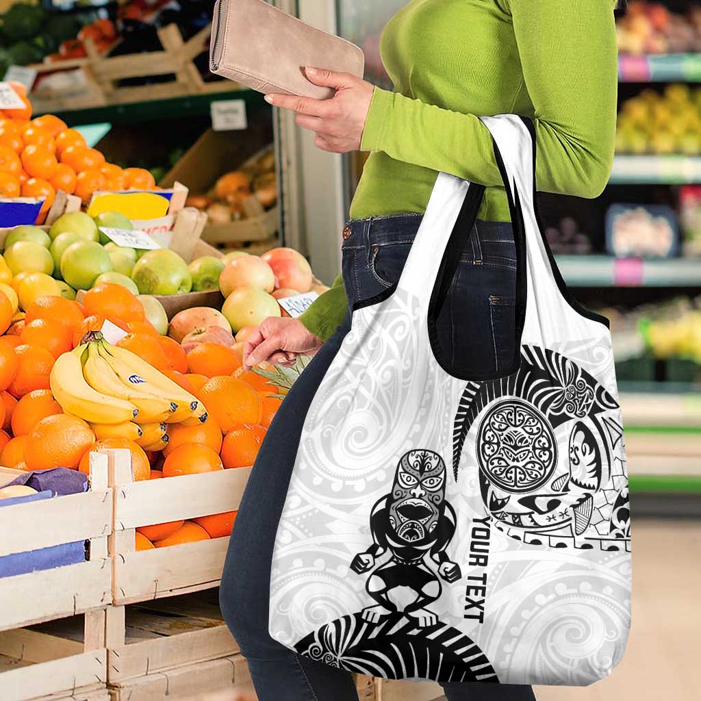 Custom Aotearoa Football Grocery Bag NZ Maori Tiki Go Champions