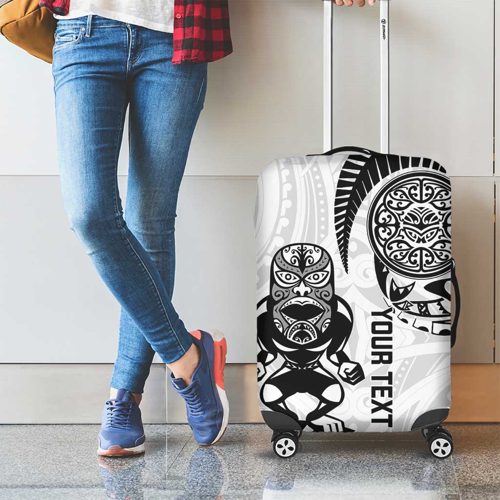 Custom Aotearoa Football Luggage Cover NZ Maori Tiki Go Champions LT14 - Polynesian Pride