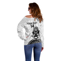 Custom Aotearoa Football Off Shoulder Sweater NZ Maori Tiki Go Champions