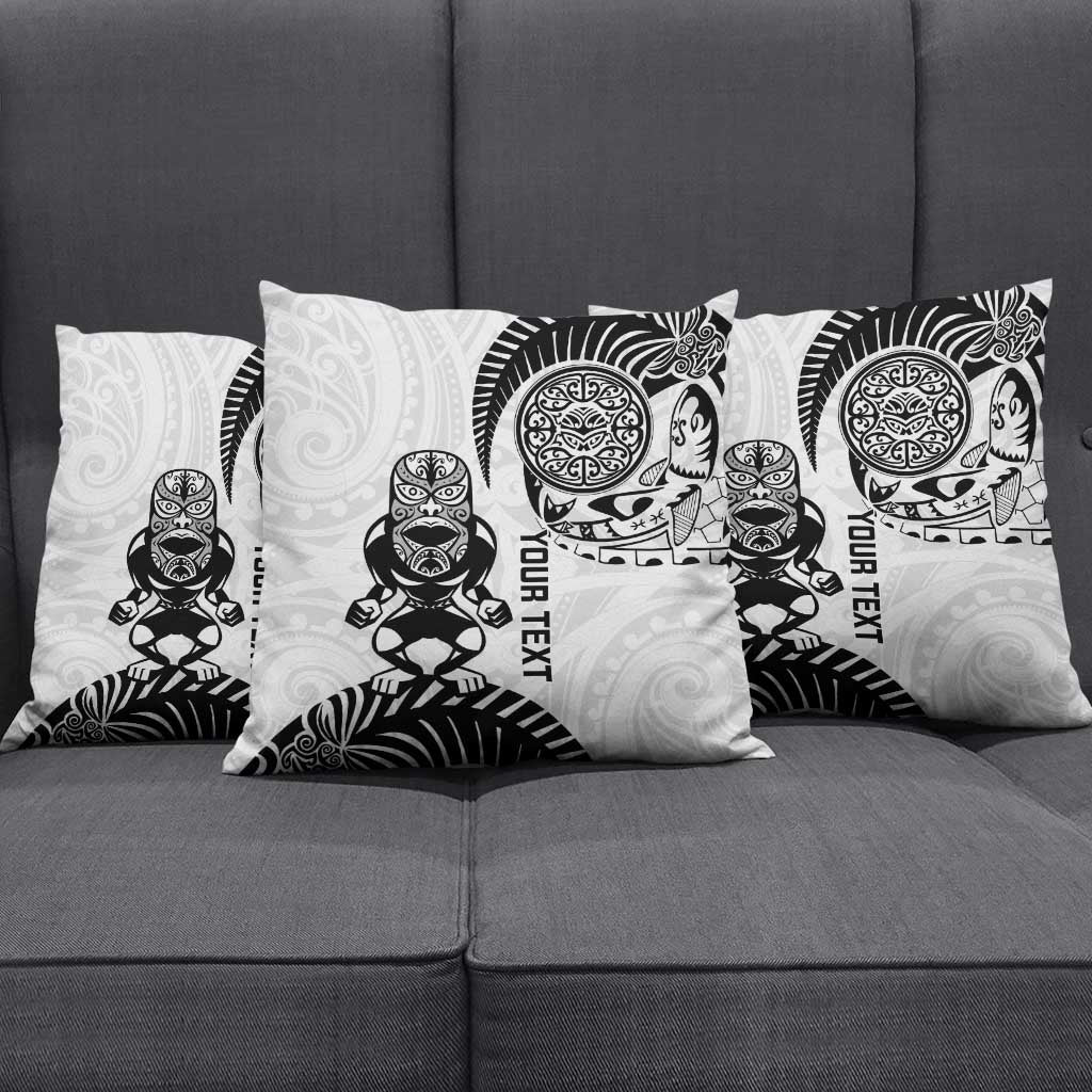 Custom Aotearoa Football Pillow Cover NZ Maori Tiki Go Champions - Polynesian Pride